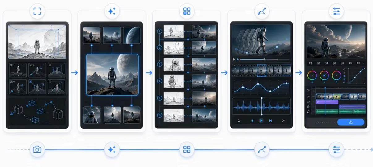 Full five-stage video production pipeline — illustration 4